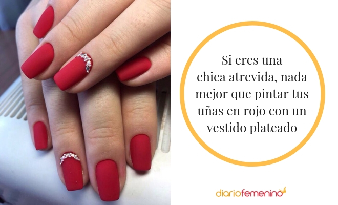 Uñas con vestido online rojo